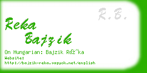 reka bajzik business card